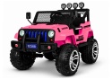 Różowy Jeep S2388 na akumulator dla dzieci – widok z przodu