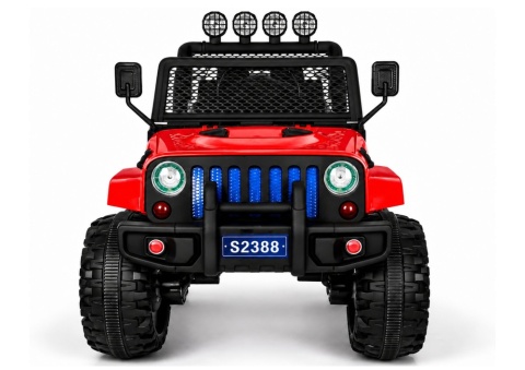 Czerwone auto na akumulator S2388 dla dzieci – widok z przodu
