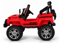 Czerwony Jeep elektryczny S2388 dla dzieci – widok z boku