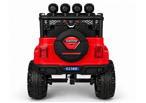 Czerwone auto elektryczne S2388 dla dzieci – widok z tyłu