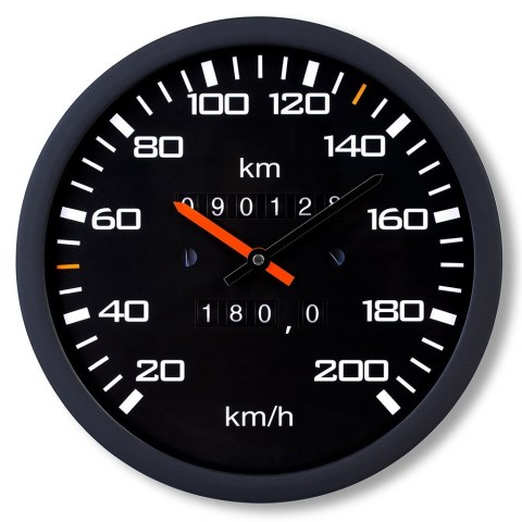 zegar ścienny prędkościomierz km h czarny motoryzacyjny dekoracja dla fana motoryzacji