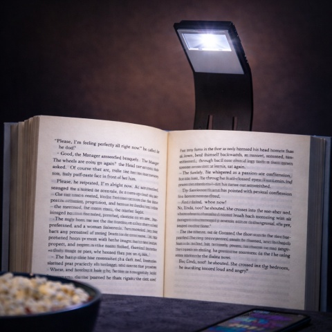 Lampka LED do czytania książek – przenośna lampka na baterie z klipsem, oświetlenie do czytania nocą
